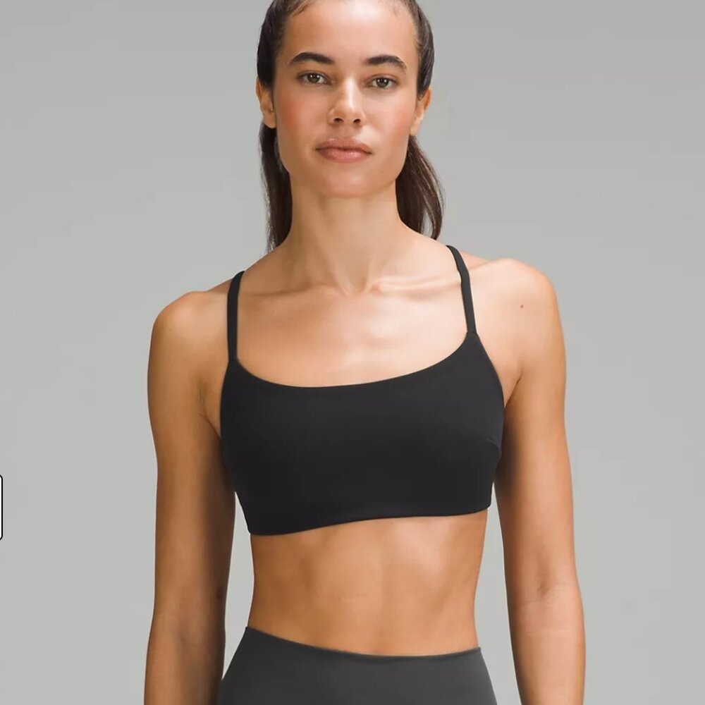 Lululemon Wunder Train Strappy Racer Bra C/D Black Size 6 NWT